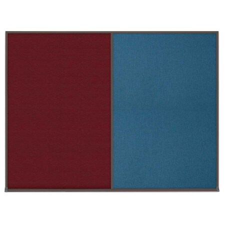 United Visual Products Double Door Radius Corkboard, 42"X32", S UV80025-SATIN-FORBO